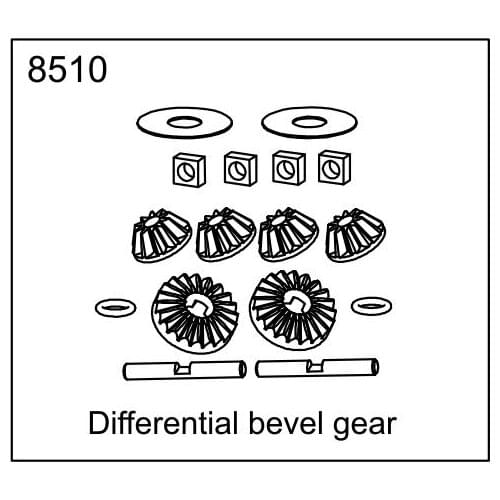ZD racing EX07 accessories super sports car 1/7 original accessories front and rear universal 8510 planetary gear