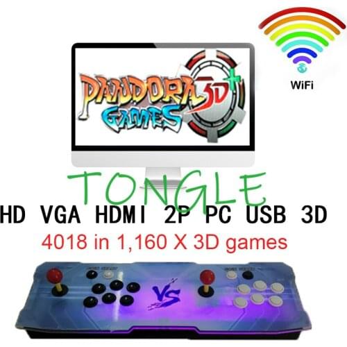 WiFi Pandora Game 4018/2448 in 1 Arcade Game Console 2 Players Arcade Machine with 168 3D Games with WIFI Dowanland More Games