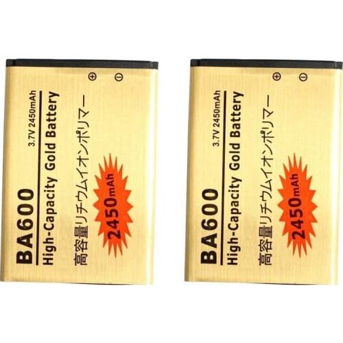 Ciszean 2pcs/lot 2450mAh BA600 Gold Replacement Battery For U Kumquat ST25i ST25C Batterie Bateria Batterij + Tracking NO