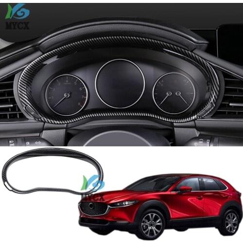 Car Instrument Panel Decoration Frame Carbon Fiber Style Modification for Mazda CX30 CX-30 2020 2021 Car Accessories