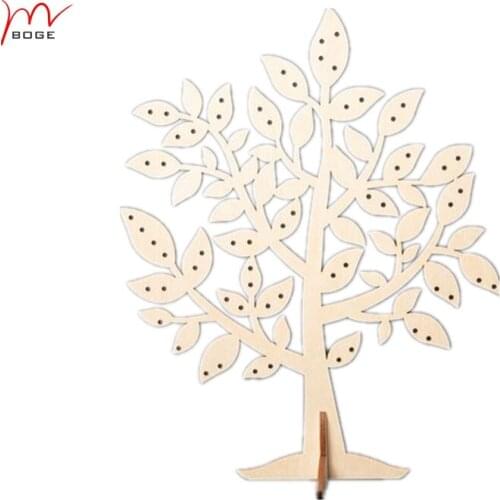 Laser cut wooden tree jewelry display stand jewelry tree stand earring holder 23*28.5cm