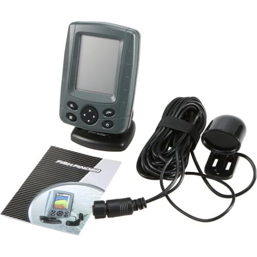 Portable Sonar Fish Finder 3.5" LCD Boat Finder 0.6M to 80M echo sounder 200KHz/83KHz Duel Beam Fish Detector Depth Locator