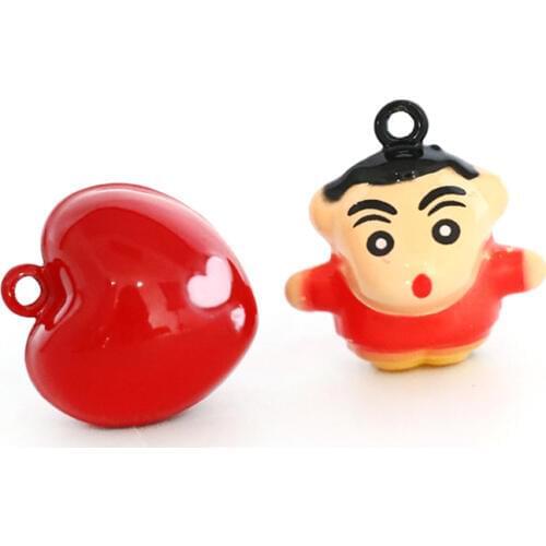 Enamel Metal Cute Cartoon Boy Bell Charms Fit Pendant Necklace Bracelet Jewelry Findings Accessories