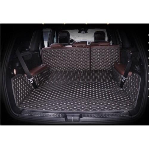 Good mats! Special trunk mats for Mercedes Benz GL 63 AMG X166 7seats -2013 waterproof boot carpets for GL63