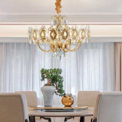 Crystal living room chandelier post modern minimalist light luxury dining room bedroom decoration creative personality