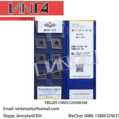 Free shipping high quality 10pcs/lots YBM253 YBM153 YBG202 YBG205 CNMG120408-EM cnc carbide turning inserts