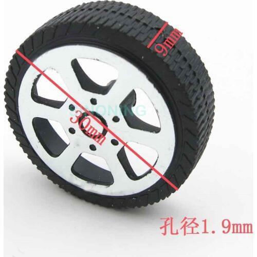 1000pics Plastic toy car wheels accessories DIY 30*9*1.9mm wheel 30mm for 2mm axle 1k