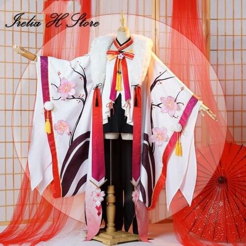 Game Cosplays Azur Lane Lunar New Year Kimono Ayanami Cosplay Costume Kimono Dress female