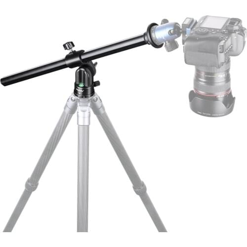 Manbily ZW-02 Tripod Boom Arm Extension Tube Center Column 19.68'' Extender 180° Rotatable Camera Pan Tilt Studio Macro Overhead