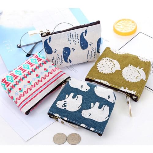 Cartoon Cute Women Wallet Kids Coin Purse Small Fresh Fruit Animal Headset Line Zipper Female Purses Card Bag Childrens Pouch
