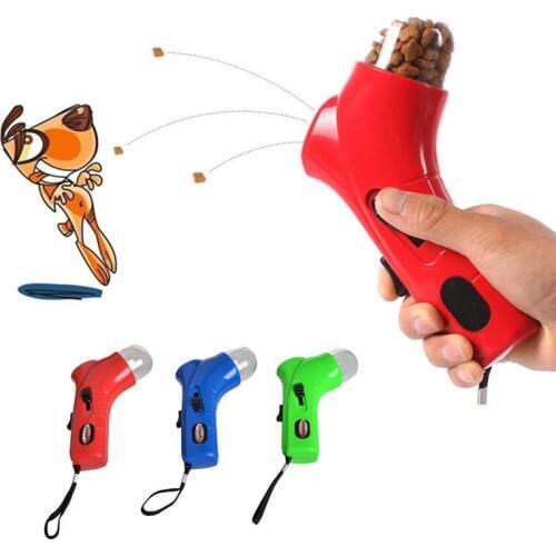 New Creative Dog Food Treat Launcher Outdoor Training Pet Interactive Play Toys Puppy Snack Food Feeder Catapult Dog Accessories