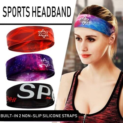 1PC Sports Sweatband Cycling Running Headband Men Women Fitness Yoga Elastic Headband Breathable Sweat-absorbentBelt