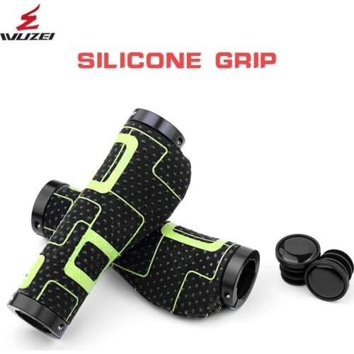 WUZEI Mountain Bike Grips Ergonomic Bike Bike Grip Bilateral Locking Anti-skid Deformation Mountain Bicycle Grips Cover