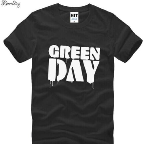 Rock Band Green Day Printed T Shirt Men Hip Hop Short Sleeve O Neck Cotton Man T-Shirt Cool Tee Shirt Homme Camisa Masculina