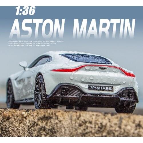 Christmas Toy Diecast 1:36 Miniature Alloy Car Model Aston Martin Vantage Metal Vehicles Children Birthday Gift Adult Collection