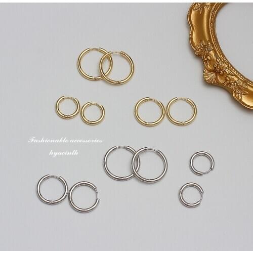 S925 2020 New Size Circle Earrings Earrings Temperament Personality Earrings Net Red Simple Wild Ear Jewelry Women
