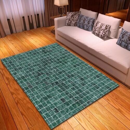 Grey White Geometric Plaid 3D Printing Carpets for Living Room Bedroom Area Rugs Modern Home Large Size Floor Rug Kids Room Mat