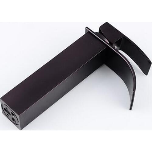 Vidric Bathroom faucet black basin faucets hot and cold water sink taps bath washbasin waterfall single handle mixer tap