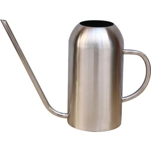 1.5L 304 Stainless Steel Watering Pot Extended Nozzle Green Plant Watering Can Watering Kettle Gardening Tools