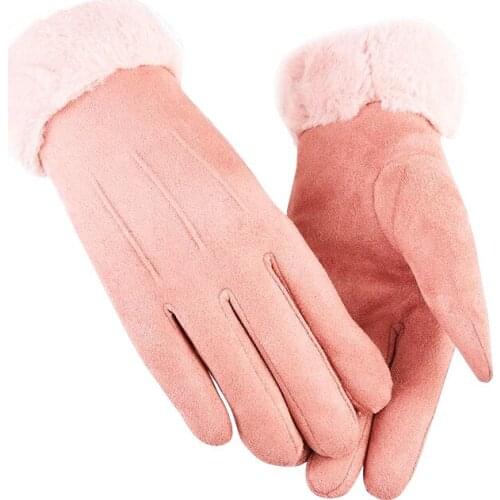 Winter Thermal Gloves Women WindProof Warm Cashmere Mittens Wrist Womens Defense Cold Mitten Driving Female Touch Screen Gloves