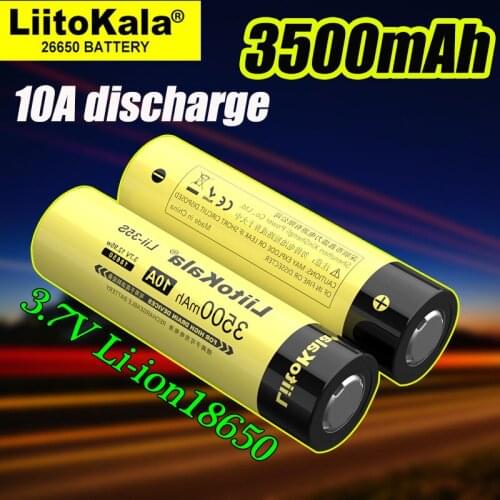 1-10PCS LiitoKala New Lii-35S 18650 3.7V 3500mAh Rechargeable Lithium Battery for LED Flashlight