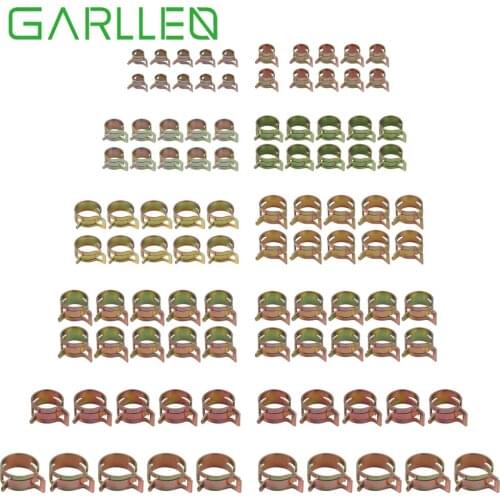 GARLLEN 100pcs 6-22mm Spring Clamp Hose Fuel Hose Air Pipe Clamp Fastener for Air Hose Water Pipe Fuel Pipe Silicone Vacuum Hose