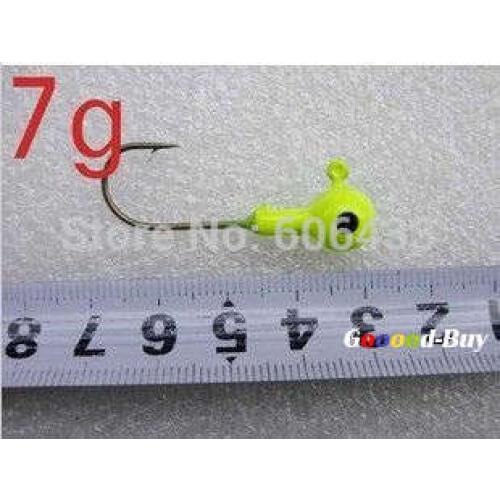30 Pieces Jig Head Fishing Hook soft Lures Bait 7g 4cm Free shipping