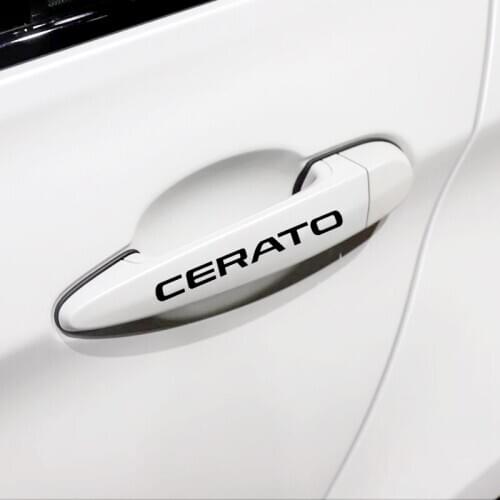 4pcs/set Car Door Handle Reflective Car Stickers Decoration Car styling Door handle Decal for KIA Cerato k3 Cerato 2011-2019