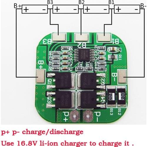 4S 14.8V / 16.8V 20A Peak Li-ion BMS PCM Battery Protection Board BMS PCM for Lithium LicoO2 Limn2O4 18650 LI Battery