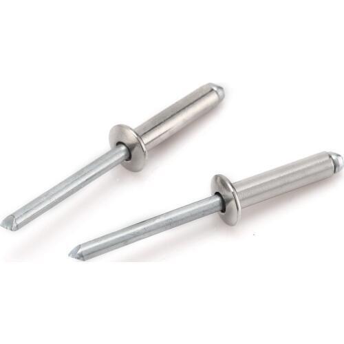 50PCS 304 semi-steel open-type M3.2*9 core pulling rivets Blind Round Head Rivets Nail Decoration Pop Rivets