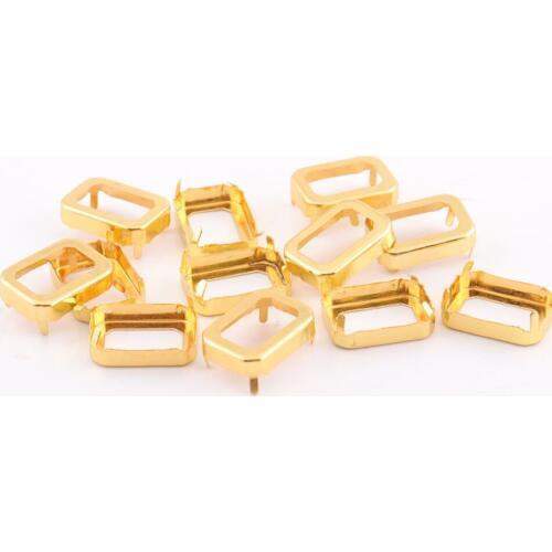 50Pcs/Lot bronze and gold color square shape metal Garment rivets for Clothing Shoes handBag leather accessories
