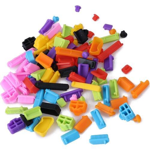5 Set 65pcs Colorful Silicone Anti Dust Plug Cover Stopper Universal Laptop dustproof Computer Dust Stopper Accessories