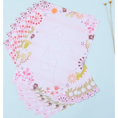 8 Sheets/pack Letter Paper Set Cute Confession Letter Wedding Invitation Love Writing Romantic And Beautiful Flower Letter Paper