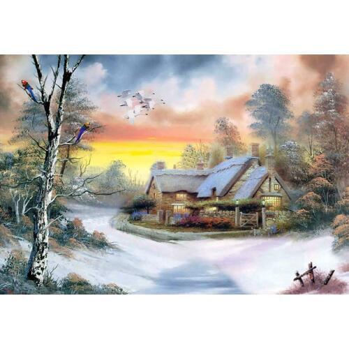 Beautiful Forest House Scenery 5D Diamond Painting Full Square Embroidery Sale Round Drill Mosaic Cross Stitch Home Decoration