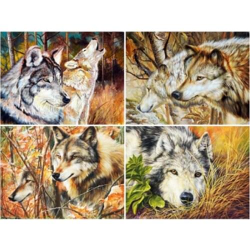 5D DIY Diamond Embroidery Animal New Product Diamond Painting Wolf Cross Stitch Mosaic Art Kit Home Decoration Gift