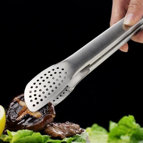 Non-Stick Kitchen Tongs Stainless Steel BBQ Barbecue Tongs Pizza Bread Steak Tong Clip Salad Pastry Food Forceps Kitchen Tool