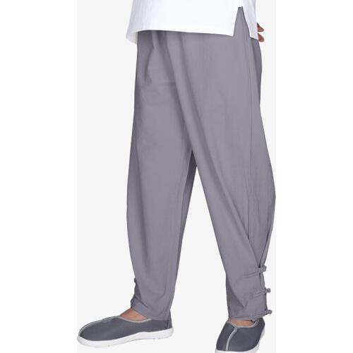5colors Cotton shaolin wushu kung fu martial arts trousers monks pants zen monk lay meditation bloomers black/white/gray