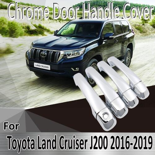 For Toyota Land Cruiser J200 200 Roraima facelift 2016~2019 Stickers Decoration Chrome Door Handle Cover Refit Car Accessorie
