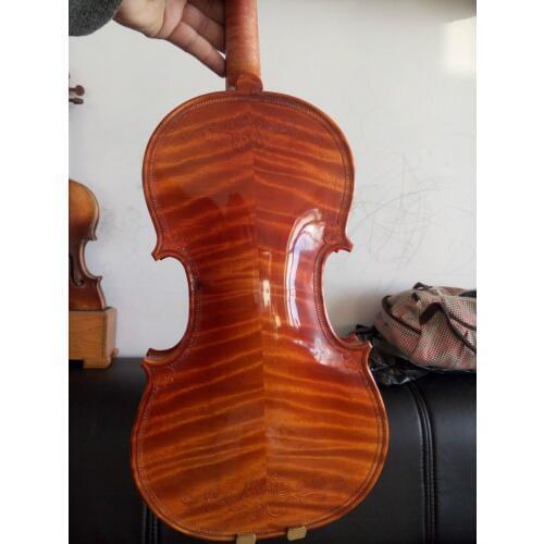 Nice violin 4/4 size excellent handcarved flamed maple back violin
