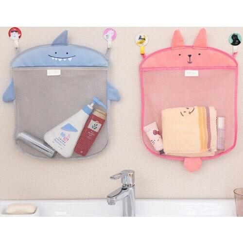 Hot Sale 1Pcs Reusable Waterproof Cute Wall Hanging Net Bags Storage Bag Knitted Bag Baby Bath Net Toy Basket Organizer