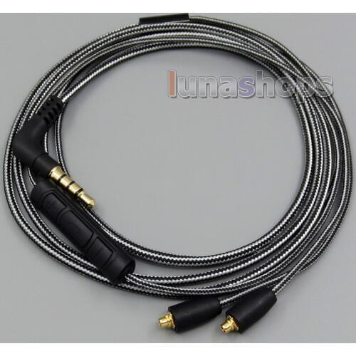 LN005083 Black And White + Mic Remote Earphone Cable For JVC HA-FX850 Fidue A83 Headphone
