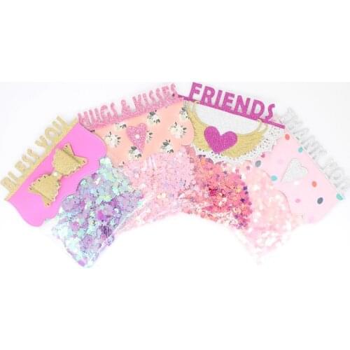 KLJUYP 4 Bag topper words Metal Cutting Dies Scrapbook Paper Craft Decoration dies scrapbooking