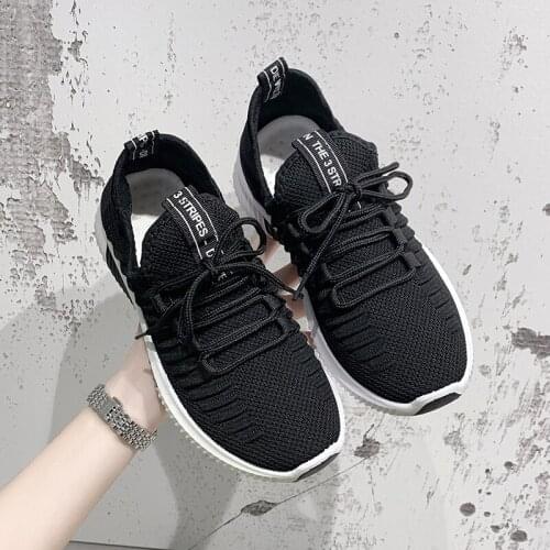 Women Flat Vulcanized Shoes Casual Women Breathable Walking Mesh Flat Shoes White Sneakers Woman Sport Shoes Chaussures Femme