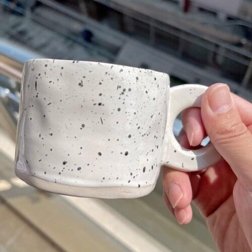 Creative Coffee Mug With Round Handle Nordic Splash-ink Cups For Milk Water Tea Kitchen Tableware Gift