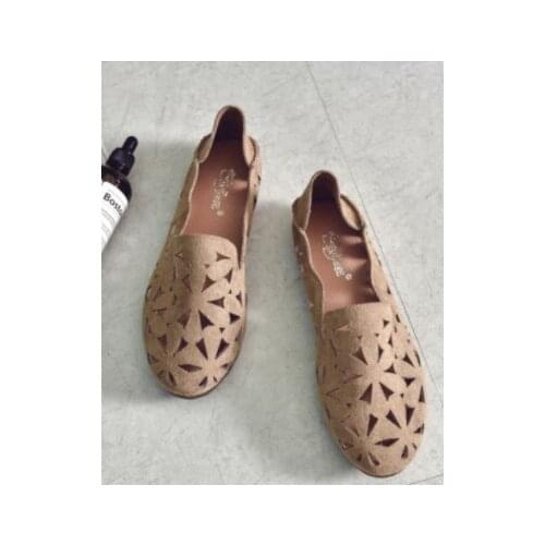 Summer womens flat shoes casual suede breathable womens shoes