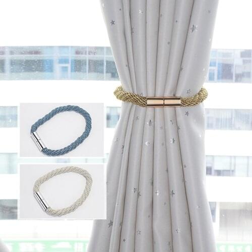 Thick Rope Pearl Magnetic Buckle Simple Curtain Magnet Buckle, Magnetic Buckle Binding With Curtain Buckle Magnet Binding Rope