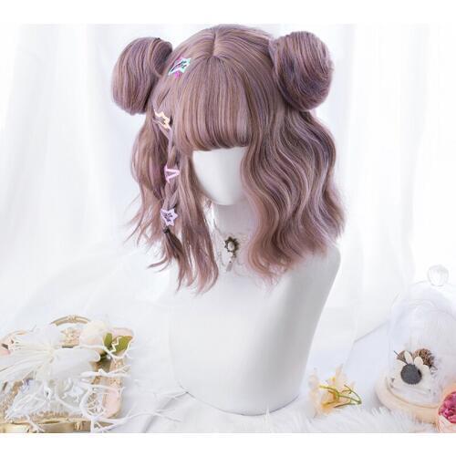 Kawaii Beautiful Short Curly women Hair unique Wig Synthetic wig Lolita Gothic Hair women Fashion Girls Wig Party Cute Hair