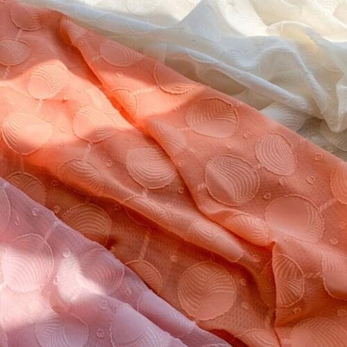 New Multicolor Chiffon Mesh Dot Jacquard Yarn Fabric DIY Womens Shirt Sewing Material