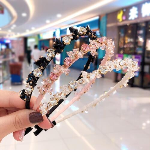 2020 Children Cute Candy Crystal Diamond Pearl Hairbands Girls Lovely Sweet Hair Hoop Headbands Kids Fashion Hair Accessories