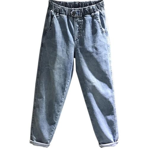 Py1032 2020 spring summer autumn new women fashion casual Denim Pants woman female OL baggy jeans women high waisted jeans